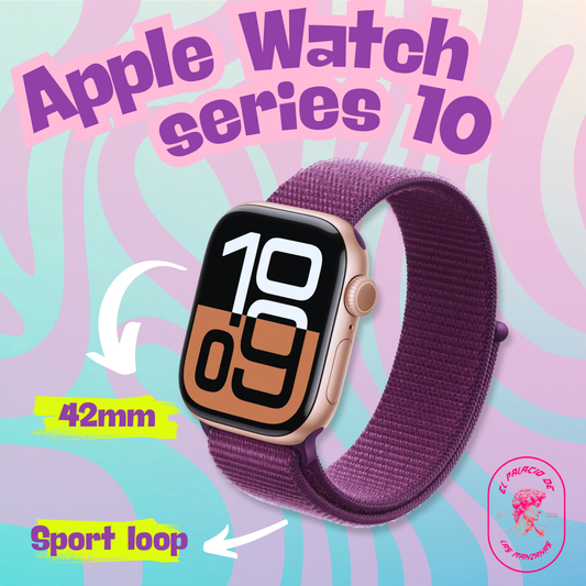 Apple Watch serie 10 - 42mm Rose Gold con banda Purple
